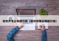 软件开发公司排行榜（软件开发公司排行榜）