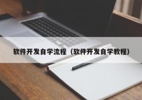 软件开发自学流程（软件开发自学教程）