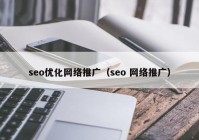 seo优化网络推广（seo 网络推广）