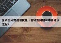 营销型网站建设优化（营销型网站有哪些建设流程）