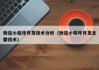 微信小程序开发技术分析（微信小程序开发主要技术）